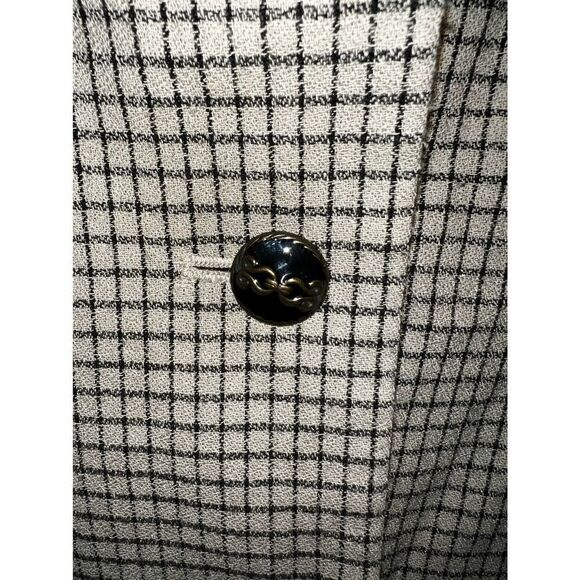 Vtg Kasper A.S.L. jacket career checked button up long sleeve - Picture 6 of 10